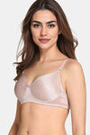 Zivame Shimmering Secrets Padded Non Wired 3/4Th Coverage T-Shirt Bra - Mahagony Rose — thumbnail 4